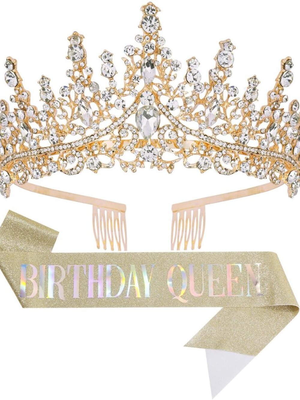 Birthday with Sash for Women, Birthday Queen for Party